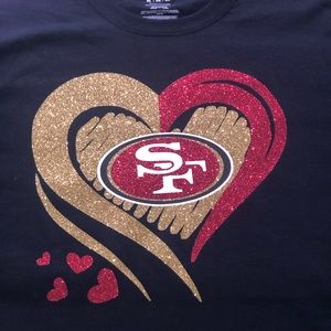 Glitter custom made San Francisco 49ers shirt